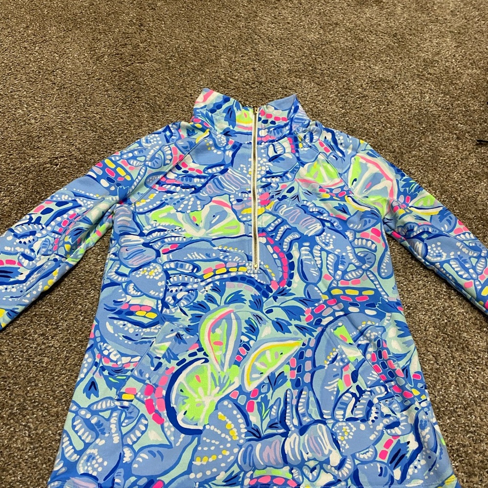 Lilly Pulitzer Kids Swim Rashguard - Blue and Green